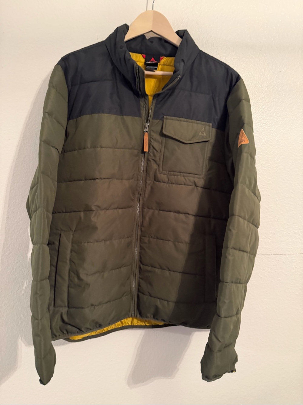 Gerry Olive & Black Quilted Puffer with Chest Pocket